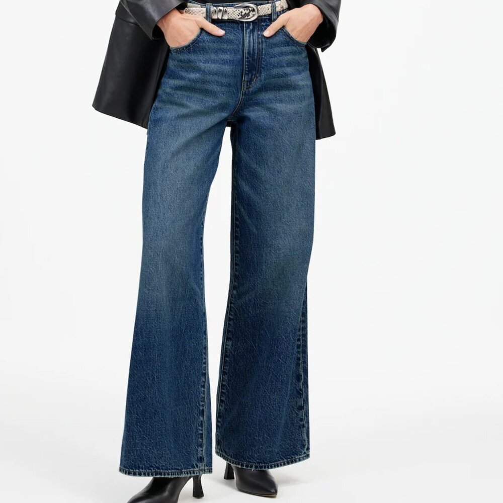 Madewell Super Wide Leg Jeans in Concho Wash Size 29